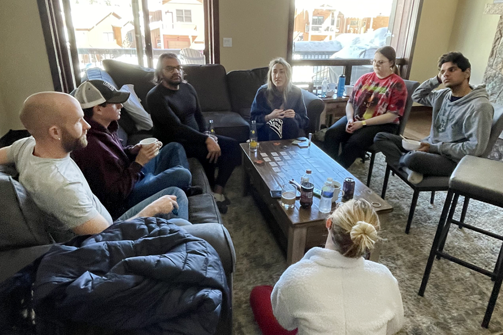 Members of the Tulane Recovery Community seated together