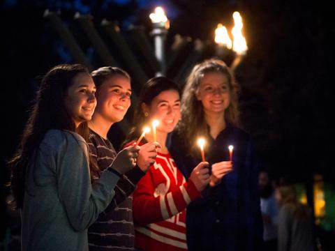 Students gather in support of Take Back the Night.